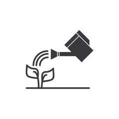 Watering plant vector icon