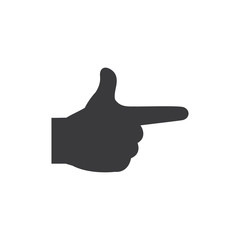 Finger gun vector icon