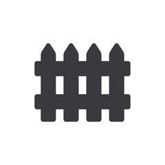 Wooden fence vector icon