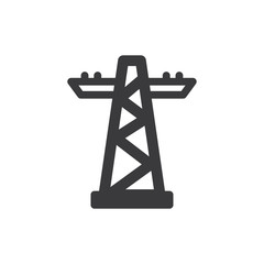 Transmission tower vector icon