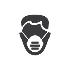 Medical mask vector icon