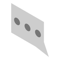 Chat icon. Isometric of chat vector icon for web design isolated on white background