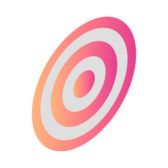 Arch target icon. Isometric of arch target vector icon for web design isolated on white background