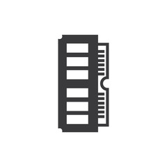 Random access memory chip vector icon