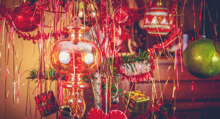 christmas tree with its balls its garlands