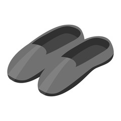 Black man shoes icon. Isometric of black man shoes vector icon for web design isolated on white background