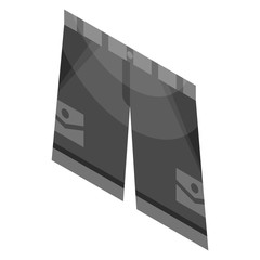 Black shorts icon. Isometric of black shorts vector icon for web design isolated on white background