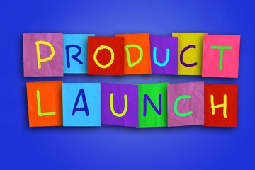 Product Launch, Motivational Business Marketing Words Quotes Concept