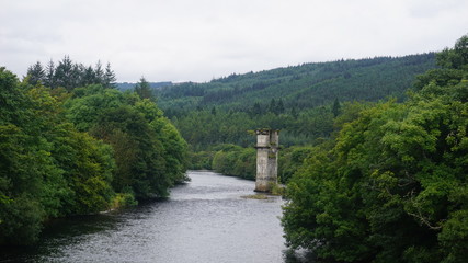 old stone bridge over the river