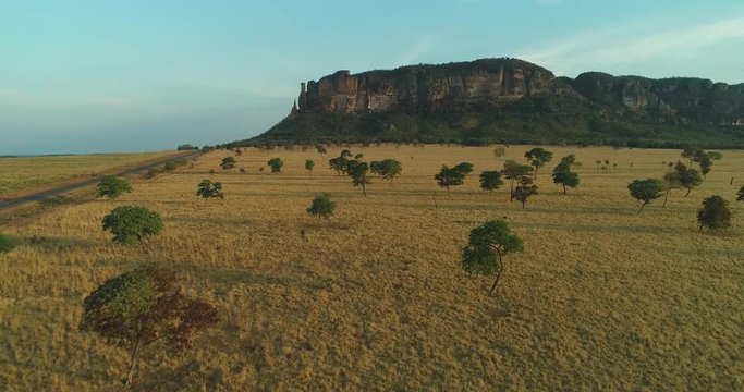 Drone View Of The Mountains In Serra Do Roncador, Brazil