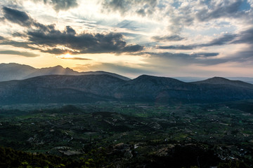 Fototapeta premium Landscape of the panoramic SS125 road in Sardinia, Italy. 
