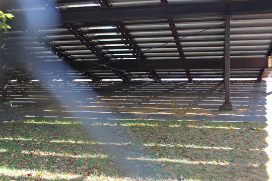 Ray Of Sunlight Under Bleachers