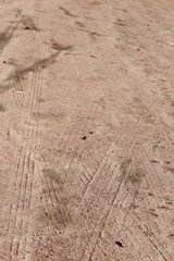 tire tracks in sand