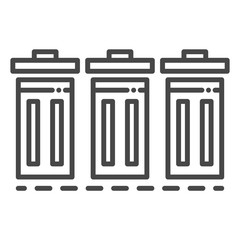 Recycle bin icon. Outline recycle bin vector icon for web design isolated on white background