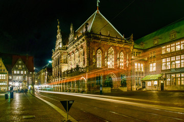 Bremen Germany at night
