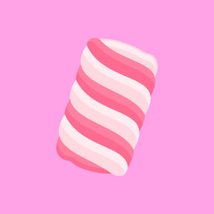 Sweet marshmallow vector illustration.