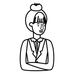 young woman executive avatar character