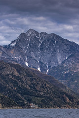 Landscape of Mount Athos in Autonomous Monastic State of the Holy Mountain, Chalkidiki, Greece
