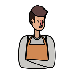 house man cleaning avatar character