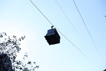 Transport box on mountain lift