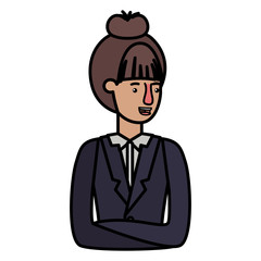 young woman executive avatar character