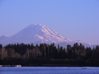 Mt. Rainier from Lake Meridian