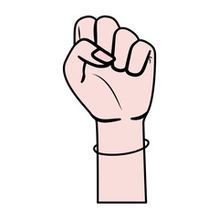 hand in fight signal isolated icon