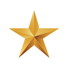 Obraz premium cute golden star isolated icon