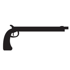 Isolated shotgun icon silhouette. Vector illustration design