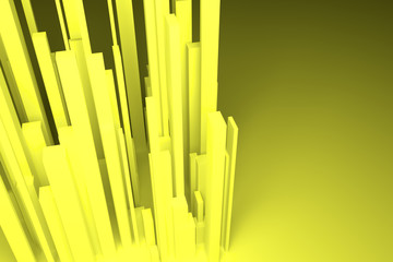 Decorative, illustrations colorful lighting, pillar block or shapre, for design texture background. 3D rendering.