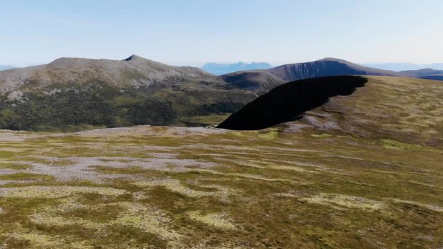 The plains of M&radic;&bull;tinden Mountain. Near Bleik, Norway.