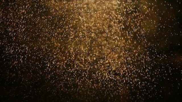 Orange light and bubbling water background