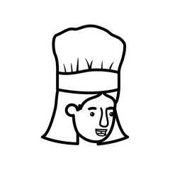 head of woman cook avatar character