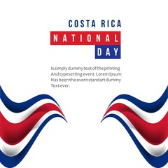 Costa Rica National Day Vector Template Design Illustration