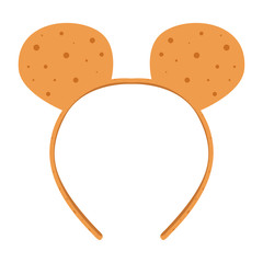 Isolated headband icon with cheese ears. Vector illustration design