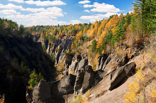 Jinjiang grand canyon of Changbai mountain of China.