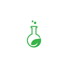 Green lab logo design vector