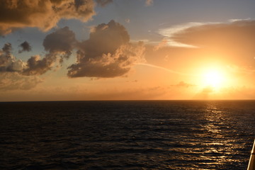 sunsets ocean blue sky clouds ocean waves sea 
