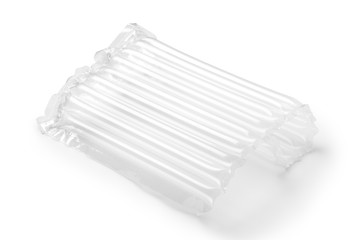 Air cushion bag of packaging on white background