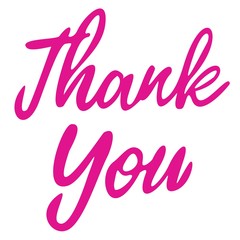 Thank You Hand lettering Greeting Card. Isolated Vector On White Background. Handmade calligraphy.