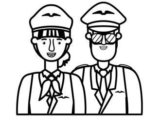 couple of pilots avatar character