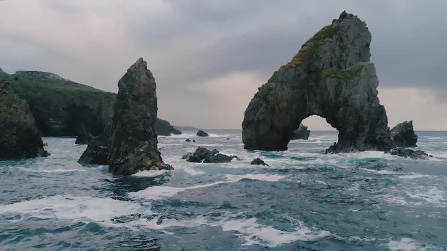 Crohy Head in Donegal Ireland ocean waves on rocks