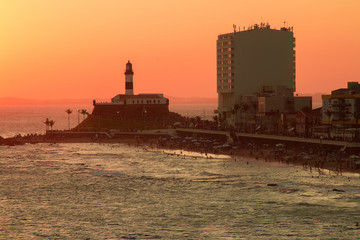 Obraz premium Salvador Bahia Brazil - Sunset at Barra Lighthouse