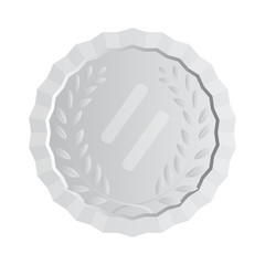 Isolated silver coin image. Vector illustration design
