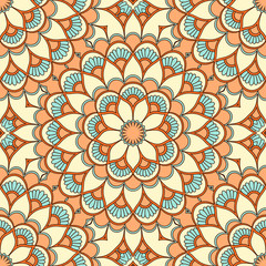 Hand drawn ornamental seamless pattern