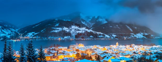 Fotobehang Zell am See in winter, Salzburger Land, Austria © JFL Photography