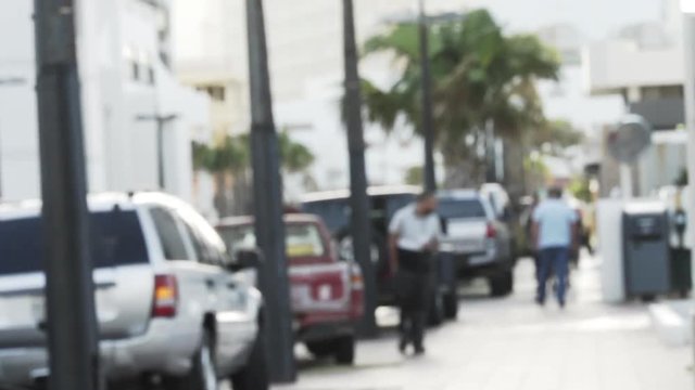 People walking in Condado (Slow-mo)