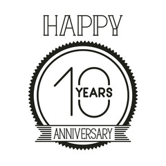 Fototapeta premium number 10 for anniversary celebration card icon