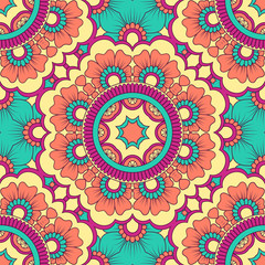 Hand drawn ornamental seamless pattern