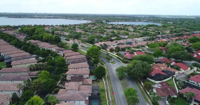 Aerial Footage of the Sand Lake Road Area, Dr. Phillips, Orlando FL